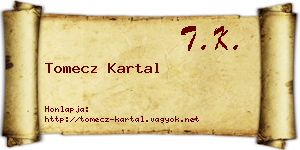 Tomecz Kartal névjegykártya